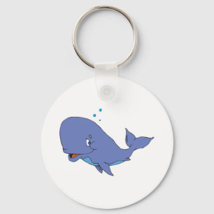 cute sperm whale keychain