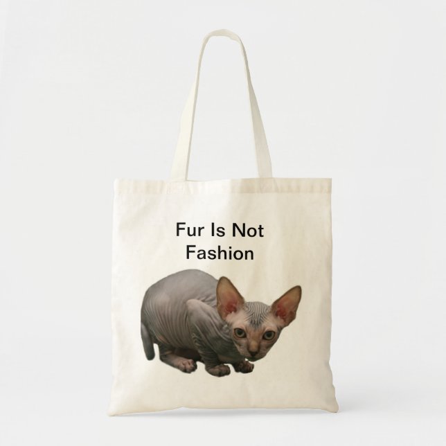 Cute sphynx kitten tote bag (Front)