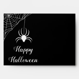Cute Spider Black And White Halloween Envelope