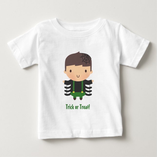 Cute Spider Boy, Baby Halloween Baby T-Shirt (Front)