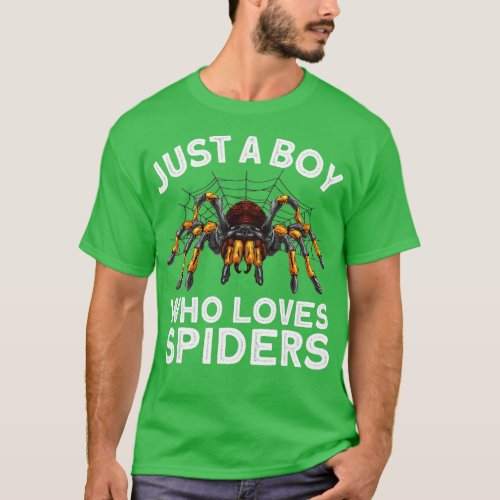 Cute Spider For Men Boys Kids Spider Web Tarantula T_Shirt