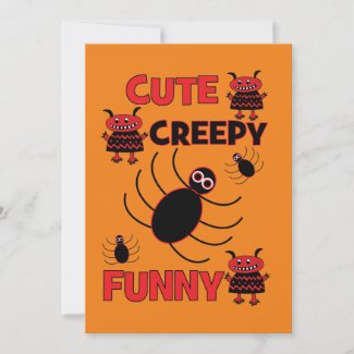 Cute Spider Funny  Creepy Halloween Party Holiday