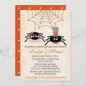 Cute Spider Halloween Couples Shower Invitation (Front/Back)
