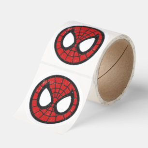 Cute Spider Hero Face Sticker Comic-Inspired Sup