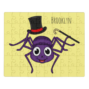 Cute spider in top hat cartoon  jigsaw puzzle