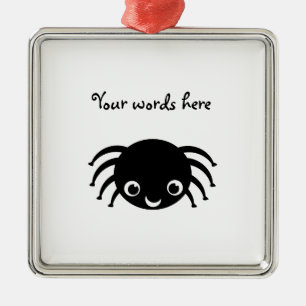 Cute spider metal ornament