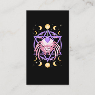 Cute Spider Satan Moon Pastel Goth Kawaii Business Card