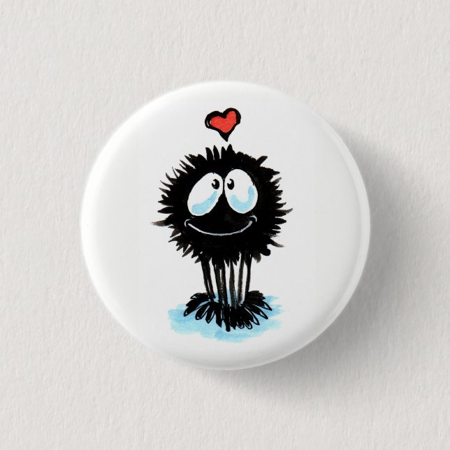 Cute Spider Shares the Love! Button (Front)
