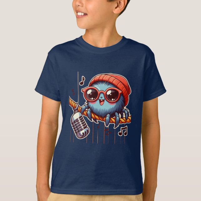 🎵 "Cute Spider Singing" Tee ✨ (Front)