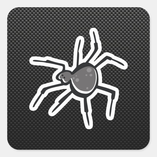 Cute Spider; Sleek Square Sticker (Front)