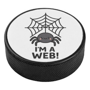 Cute Spider Sticker 🕷️✨ Cartoon Web Fun" Hockey Puck