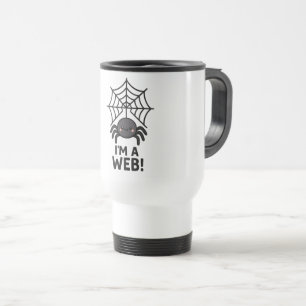 Cute Spider Sticker 🕷️✨ Cartoon Web Fun" Travel Mug