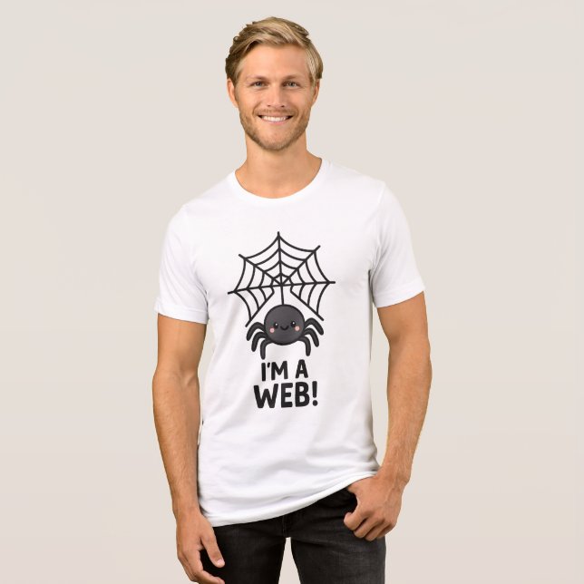 Cute Spider Sticker 🕷️✨ | Cartoon Web Fun" Tri-Blend Shirt (Front Full)