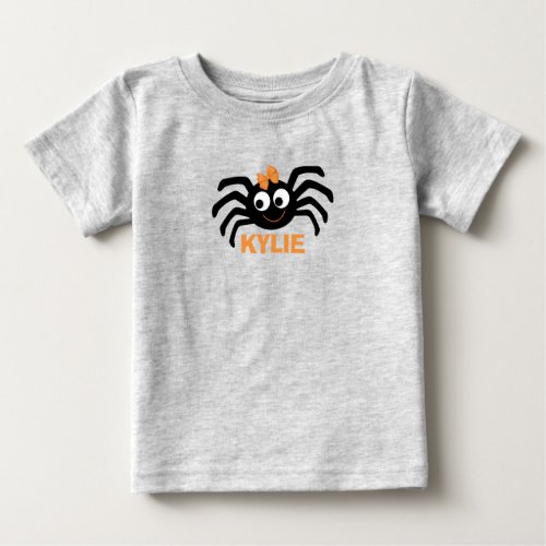 Cute Spider web halloween personalized Baby T_Shirt