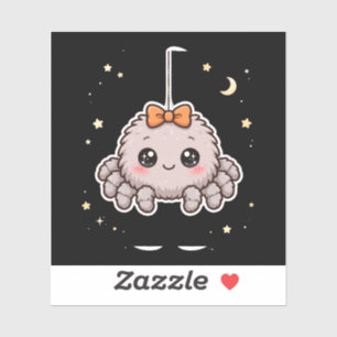 Cute Spider With Bow Halloween Sticker