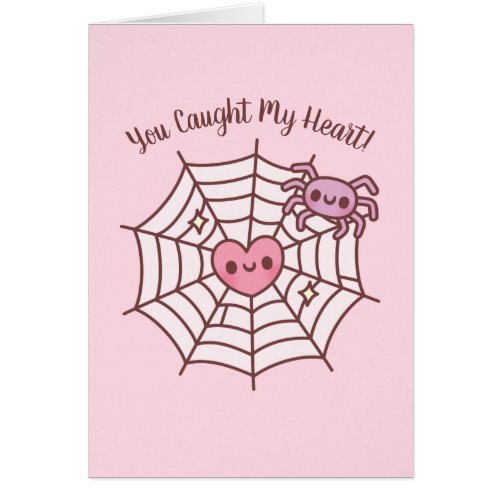 Cute Spider You Caught My Heart Love Pun
