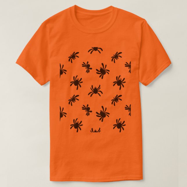 Cute Spiders Halloween T-Shirt (Design Front)