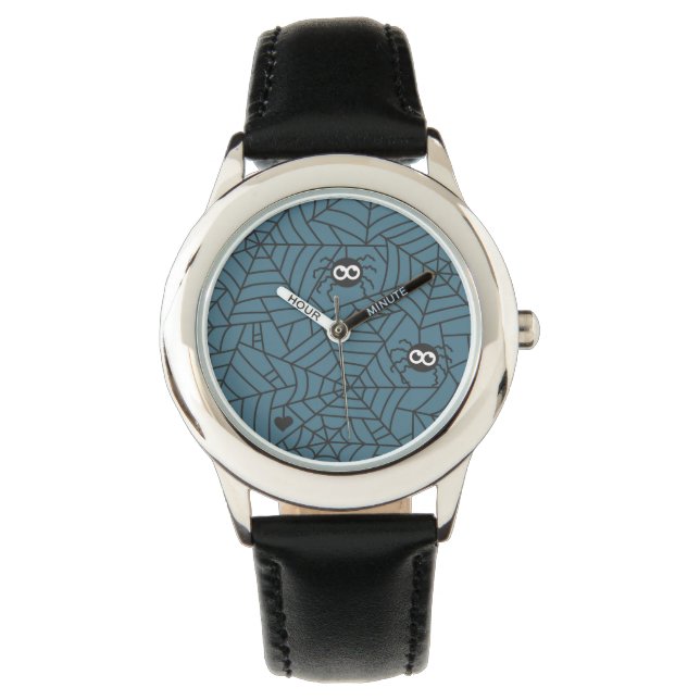 Cute Spiders, Spider web, Halloween Watch (Front)