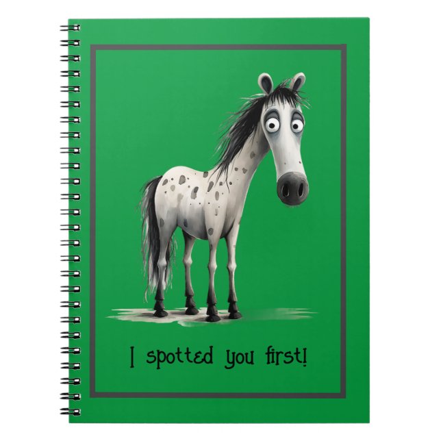 Cute spiral notebook for the horse lover. (Front)
