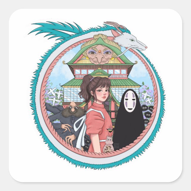 Cute Spirited Away Sticker (Front)