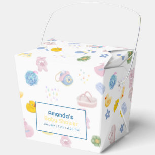 Cute Splish Splash Rubber Duck Bath Baby Shower  Favor Boxes