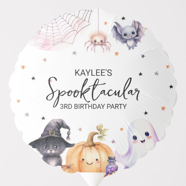 Cute Spooktacular Birthday Party Balloon (Front)