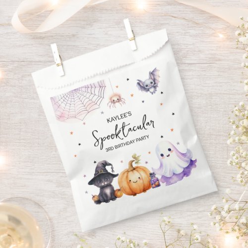 Cute Spooktacular Birthday Party Favor Bag