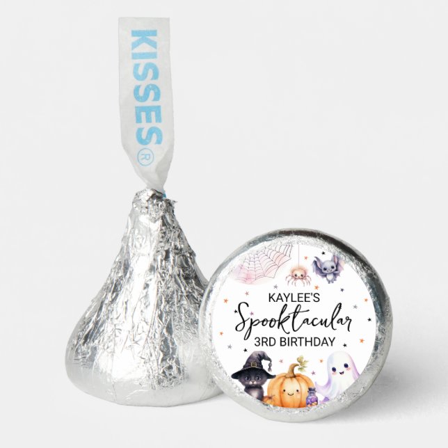 Cute Spooktacular Birthday Party Hershey®'s Kisses® (Front)