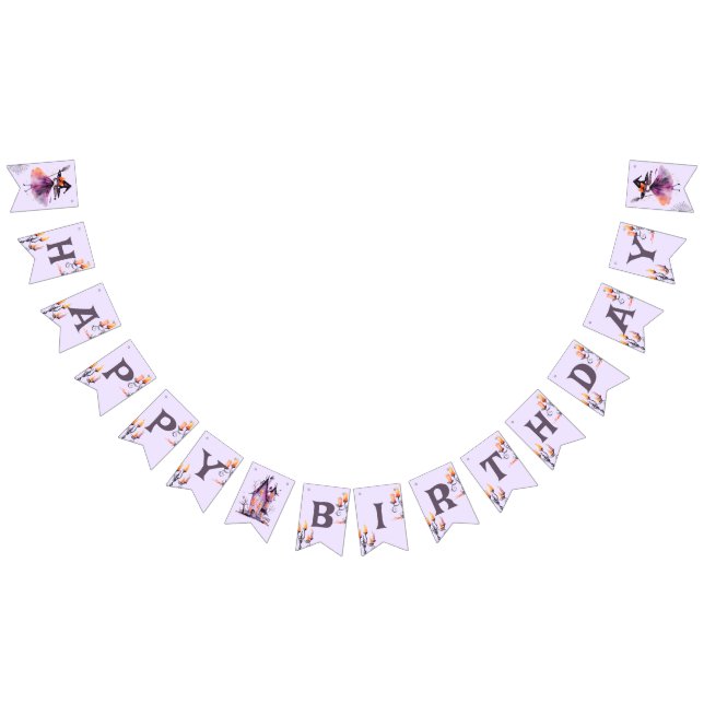Cute Spooktacular Halloween  birthday party Bunting Flags (All)