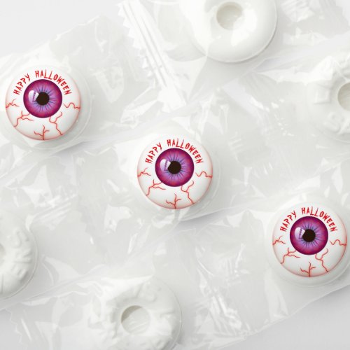 Cute Spooky Bloodshot Eyeball Happy Halloween Life Saver Mints