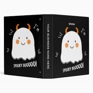 Cute Spooky Boo Demon Ghost 3 Ring Binder