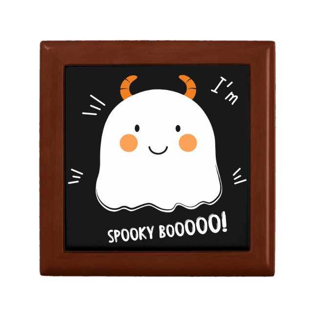 Cute Spooky Boo Demon Ghost Gift Box (Front)