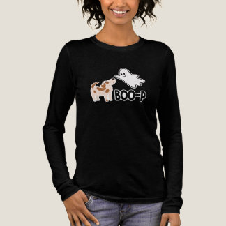 Cute Spooky Boo Pup Halloween Tri-Blend Shirt