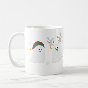 Cute Spooky Christmas Ghosts Coffee Mug