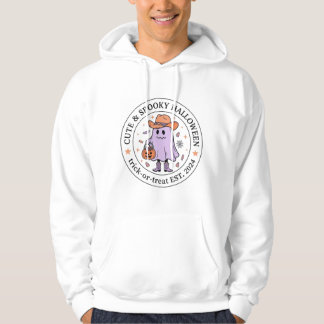 Cute Spooky Cowboy Ghost Halloween Trick-or-Treat Hoodie