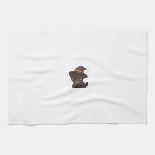 Cute Spooky Dog � Kawaii Halloween Puppy Oversized Kitchen Towel