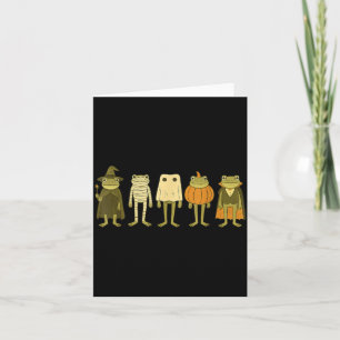 Cute Spooky Frogs Halloween Costumes Card
