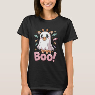 Cute Spooky Funny Halloween Giraffe Ghost Boo T-Shirt
