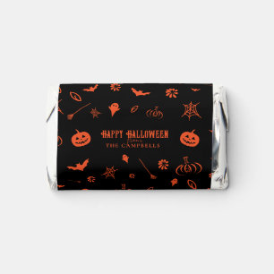 Cute Spooky Ghost Black Orange Halloween Hershey's Miniatures