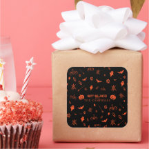 Cute Spooky Ghost Black Orange Halloween