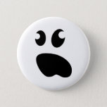 Cute spooky ghost face Halloween party pinback Button<br><div class="desc">Cute spooky ghost face Halloween party pinback buttons. Funny design with scary cartoon monster eyes. Fun party favor for kids and adults. Change quantity to get the cheap bulk price.</div>