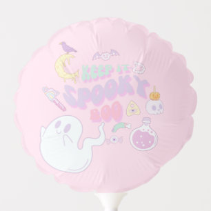 Cute Spooky Ghost & Gang Pastel Halloween Balloon
