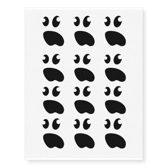 Cute spooky ghost Halloween costume party Temporary Tattoos (Front)