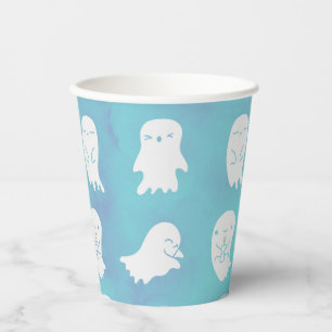 Cute Spooky Ghost Halloween Paper Cups