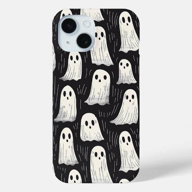 Cute Spooky Ghost Halloween Pattern Case-Mate iPhone Case (Back)