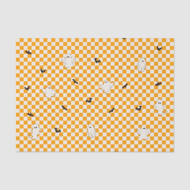 Cute Spooky Ghost Halloween Teen Birthday  Tissue Paper (Front)