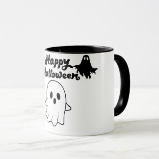 Cute Spooky Ghost Happy Halloween Coffee Mug 