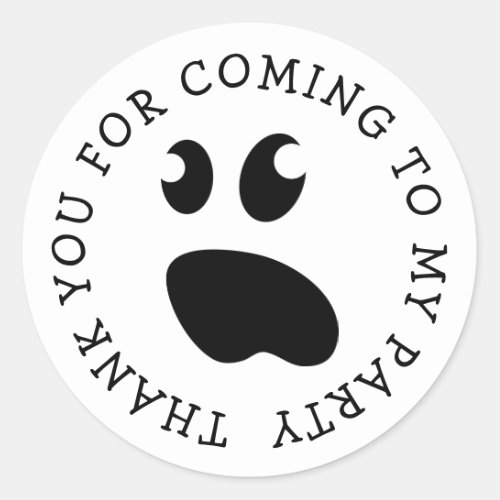 Cute spooky ghost kids Halloween Birthday party Classic Round Sticker