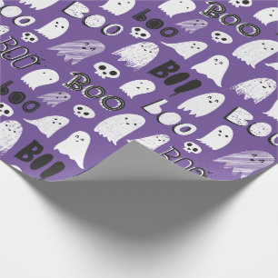 Cute Spooky Ghosts, Skulls and Boo Wrapping Paper