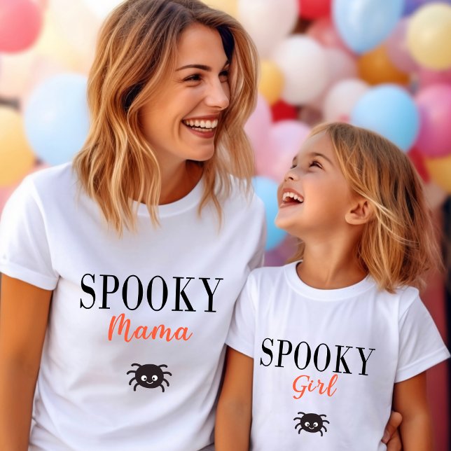 Cute Spooky Girl Family Halloween Spider T-Shirt (Creator Uploaded)